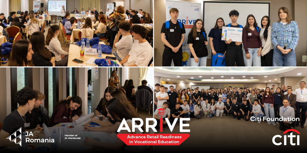 87 de liceeni din București și Ilfov au propus soluții pentru programul de internship ideal, în cadrul workshop-ului Innovation Camp ARRIVE